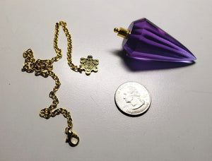 Violet (color changing) Andara Crystal Pendulum