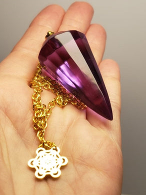 Violet (color changing) Andara Crystal Pendulum