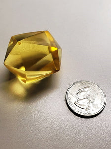 Yellow Andara Crystal Icosahedron 40g