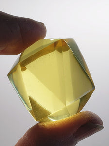 Yellow Andara Crystal Icosahedron 44g