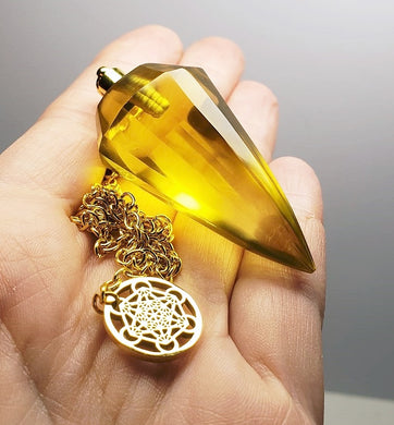 Yellow Andara Crystal Pendulum