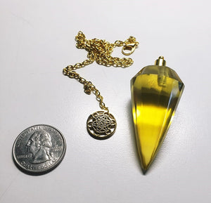 Yellow Andara Crystal Pendulum