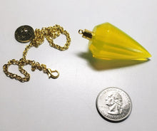 Load image into Gallery viewer, Opalescent - Yellow Andara Crystal Pendulum